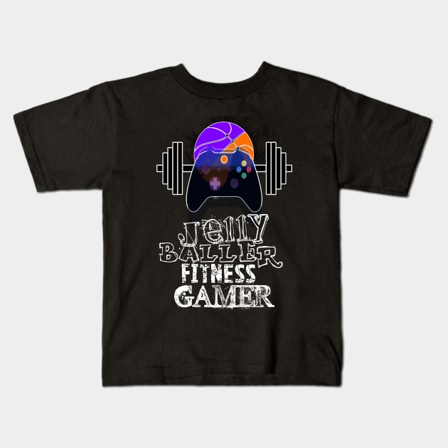 Jelly Baller Fitness Gamer  - Basketball Graphic Typographic Design - Baller Fans Sports Lovers - Holiday Gift Ideas Kids T-Shirt by MaystarUniverse